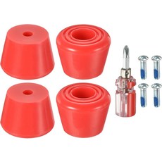 롤러 스케이트 액세서리 교체를 위해 드라이버 82A 고무 브레이크 스톱퍼 블록으로 PATIKIL 토 스톱, Red