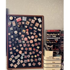 磁性彩妝收納白板，化妝品展示板，桌面整理，節省空間, 木頭