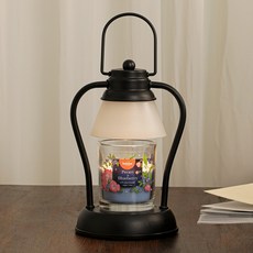 리드 글라스 캔들 125g 향초 미니 랜턴 캔들워머 선물세트, Black, Jasmine&Mango