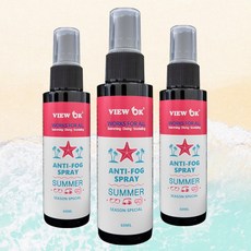 뷰오케이 물안경 수경 스노쿨링 김서림 방지 안티포그액, 3개, 60ml