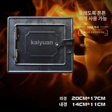 아궁이문 화덕문 화구덮개 가마솥 도어 강철 부속 교체 문짝 무쇠 시골 황토방 구들장 화구문, 1개, 소형 4번 도어 강철, 1cm