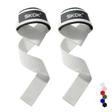 역도 손목 스트랩 훈련 근력 미끄럼 조정 방지, white 1 pair, 1개