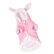 寵物聖誕服裝 兔子耳朵造型 狗狗節慶服飾 小型犬適用 可愛聖誕裝扮, 萌萌兔寵物衣 S號粉色, 1個