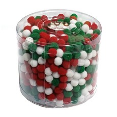 체리아트 크리스마스 트리장식 8mm 폼폼이 솜방울 오너먼트