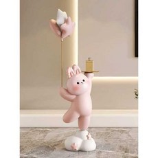 사자쟁반테이블 현관콘솔 북유럽틈새테이블 사이드테이블 협탁 카페인테리어, J. 달빛 배낭 곰 오렌지