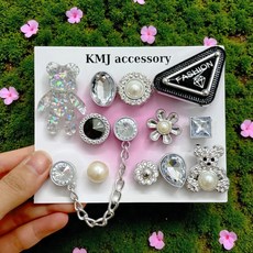 케이엠제이 보석 반짝 신발 꾸미기 악세사리 12종 세트