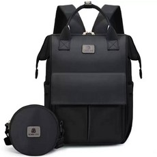 BabyMur 기저귀가방 보온보냉 프리미엄 백팩, 블랙