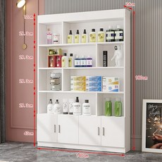 화장품 진열장 디스플레이 향수 매대 수납함 뷰티, 화이트 1.8m x 1.4m