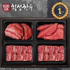 (냉장 냉동) 횡성한우 어사품 1등급 4구세트 (불고기 장조림 찜갈비 찜갈비) 2.4kg, 1