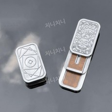 자석 삼단 금속 피젯토이 무한 회전 스트레스 해소 핑거팁 장난감, 대형 고양이 카드딜러 내추럴 메탈 텍플론