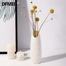DFMEI 塑料花瓶 客廳擺件 簡約風格, C款白色