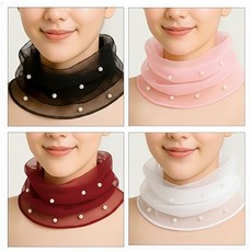 사계절 가능한 진주 포인트 고급스런 실크느낌 넥스카프 스카프12가지 다향한 색상으로 멋내보세요(각종류 단체 선물용)