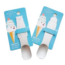 E.C 알루미늄 아이스크림스푼(열전도율이 높아 푸기 쉬운), 1759-356시로쿠마or펭귄(랜덤), 1개