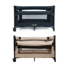 Capella PACKA NEST 全能隨行 嬰兒床／床邊床／遊戲床, 金沙色#18124