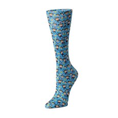 Cutieful 압박 양말 니트 와이드 카프 10-18mm/HG 코기스 원사이즈, 블루 몽키