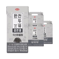 한미완전두유 국산콩 검은콩 저당 190ml 48팩, 48개