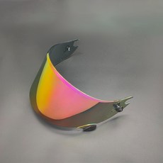 颱風騎士 適用鯊魚RACE R PRO GP日夜通用電鍍鏡片 透明幻彩極光 高透光 通用副廠精品多層膜, 1個, 粉金