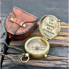 남성을 위한 독특한 선물 새겨진 나침반 - 인생은 목적지가 아닌 여정 - 아버지 아버지를 위한 독특한 선물 남편 남편을 위한 선물, 1개