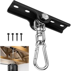 YZZHAJ 헤비 펀칭 복싱 가방 걸이 벽 천장 마운트 우드 빔 후크 걸이 브래킷 무에타이 훈련을 위한 360 회전 에어리얼 요가 스윙 및 해먹, 1개