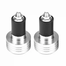 핸들바 엔드 웨이트 밸런스 플러그 22mm 알루미늄 오토바이 그립 한 쌍, 02 실버