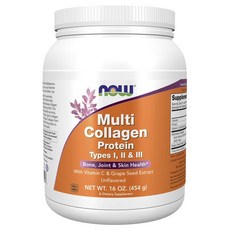 NOW Foods 多元膠原蛋白粉 1&2&3型, 1罐, 454g