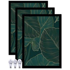 Keibiubu 블랙 액자 27.9x43.2cm(11x17인치) 사진 프레임 포스터 캔버스 인증서 문서 디스플레이 가로 또는 세로로 높은 투명 벽 갤러리 (사이즈 27.9 x, Black (Pack of 3), Black (Pack of 3)