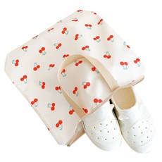 아이주 신발 주머니 신발가방 실내화 보조 가방 학원 준비물 에코백 목욕 수영장 방수 가방, 신발가방 Red레드체리, 1개