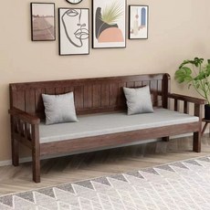 원목소파 4인용 원목 쇼파, L. 친환경 블랙브라운 길이 80cm  너비 55cm