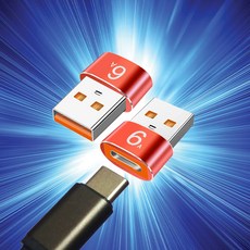 넥스트블루 USB 3.0젠더 A TO C 타입 잰더 폰 충전기 잭 단자 연결 어댑터 암 수 변환, 1개, 레드, 20mm