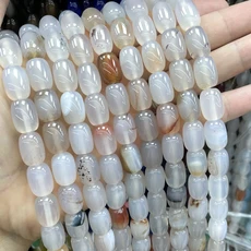 10X14MM 드럼 배럴 모양 천연석 다채로운 마노 루즈 스페이서 참 DIY 팔찌 목걸이 액세서리, 01 10X14MM about 13pcs, 16 8