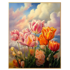 조이제이 36종 40x50 쉬운그림그리기 DIY 유화그리기세트 명화그리기, 002 튤립, 1세트