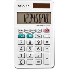 샤프 EL-244WB 비즈니스 계산기 화이트 2.125 2.38 x 4.06 0.31 인치, White