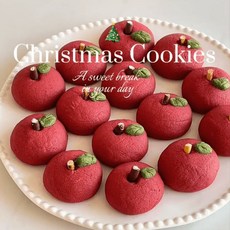 聖誕節慶限定 平安夜蘋果造型曲奇餅乾禮盒 聖誕新年伴手禮 兒童禮物首選, 1個, 蘋果曲奇餅乾10枚禮盒