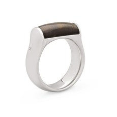 톰우드 크레스트 블루 호크 아이 스털링 실버 링