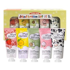 깨끗한피부 핸드크림 5종세트 보습 미백 탄력 케어 선물세트, 150g, 1개