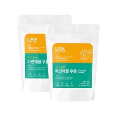 룩아워티 파인애플 우롱 20티백 2개세트, 60g, 20개입