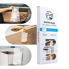 FROG 붙여쓰는 쓰레기봉투(30매) 사무실 자동차 멀미 주방 음식물 화장실 유모차 여행 휴대용 휴지비닐봉투, 3L, 1개