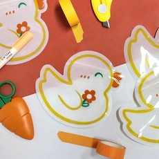 온코 귀여운 포장데코 동물 화장품 지퍼백 오리 악세사리 선물포장