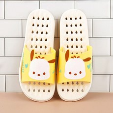 산리오 고급 EVA 미끄럼방지 물빠짐 성인 욕실화, 1개, 포차코