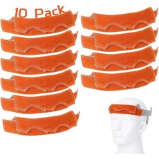 Aolamegs Aolamgs 세이프 하드햇 스웨트밴드 세척 가능 라이너 교체 난연 면 액세서리 용접 헬멧용 스웨트 건설 모자 전기톱 헬멧, Orange 10PCS, 1개