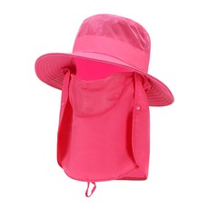 JYL Wide Brim Hat Women Summer Face Cover Sun Protection Nylon