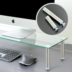 비컴피 강화유리 높이조절 모니터 받침대, 확장형(150~170mm)