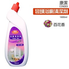 康潔 彎頭浴廁清潔劑 百花香 750g, 1個