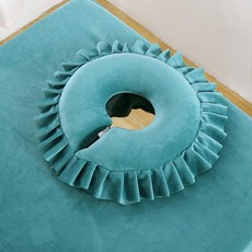 구멍 쿠션 미용 패드 베개 실리콘 화이트 마시지샵 얼굴, 1개, 대형 면 코어 호수블루 분리세탁