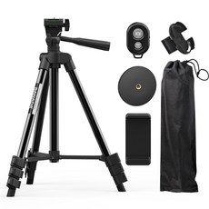 바나다 맥세이프 마운트 스마트폰 4단 삼각대 6종 세트, 1세트, 블랙