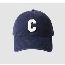 字母C棒球帽 鴨舌遮陽防曬帽 參考李莎拉同款, 藏青色, 1個