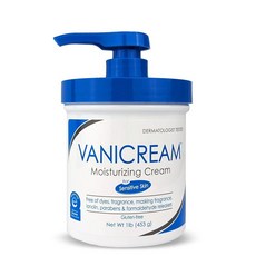 VaniCream 크림 모이스처라이징 스킨 16 Fl oz (1 파운드) 펌프형 민감성 피부용 255054, 16액량 온스 (1병), 모이스처라이징 스킨 크림