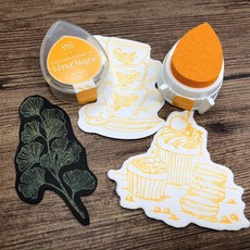 Tsukineko月貓水滴形印泥，彩色橡皮章專用印台，和風手帳必備，臺灣出貨, 1個, Tsukineko月貓【GD-11】, Tsukineko月貓【GD-11】