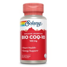 Solaray 生物COQ-10 100mg軟膠囊, 30顆, 1個