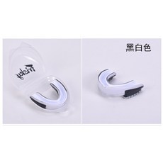 廣隆 FRISKY 護齒 拳擊 散打 搏擊 EVA 無毒安全可食性矽膠 運動 牙套 單雙層, 1個, 黑白色